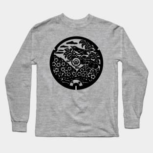 Manabe Drain Cover - Japan - Back print Long Sleeve T-Shirt